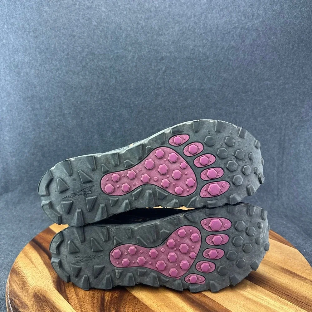 Altra Lone Peak V-Flex AFW1755H-1 Mid Black Purple Hiking Shoes Women's Sz 10.5